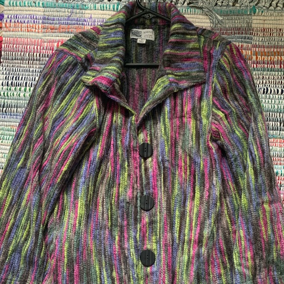 Multi colour button cardigan - Picture 2 of 3
